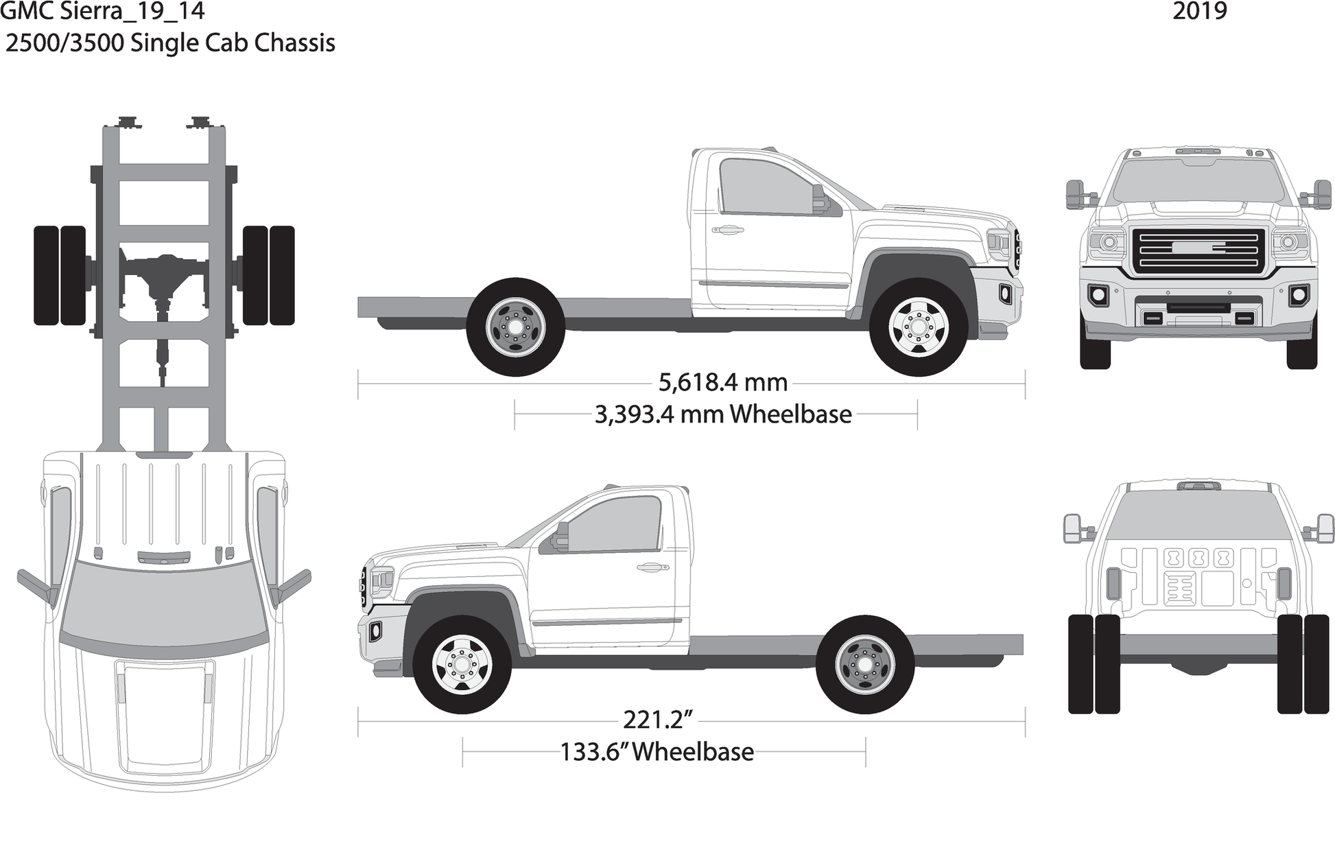 2019 Gmc Sierra 2500 3500 Hd V14 Vehicle Wrap Template