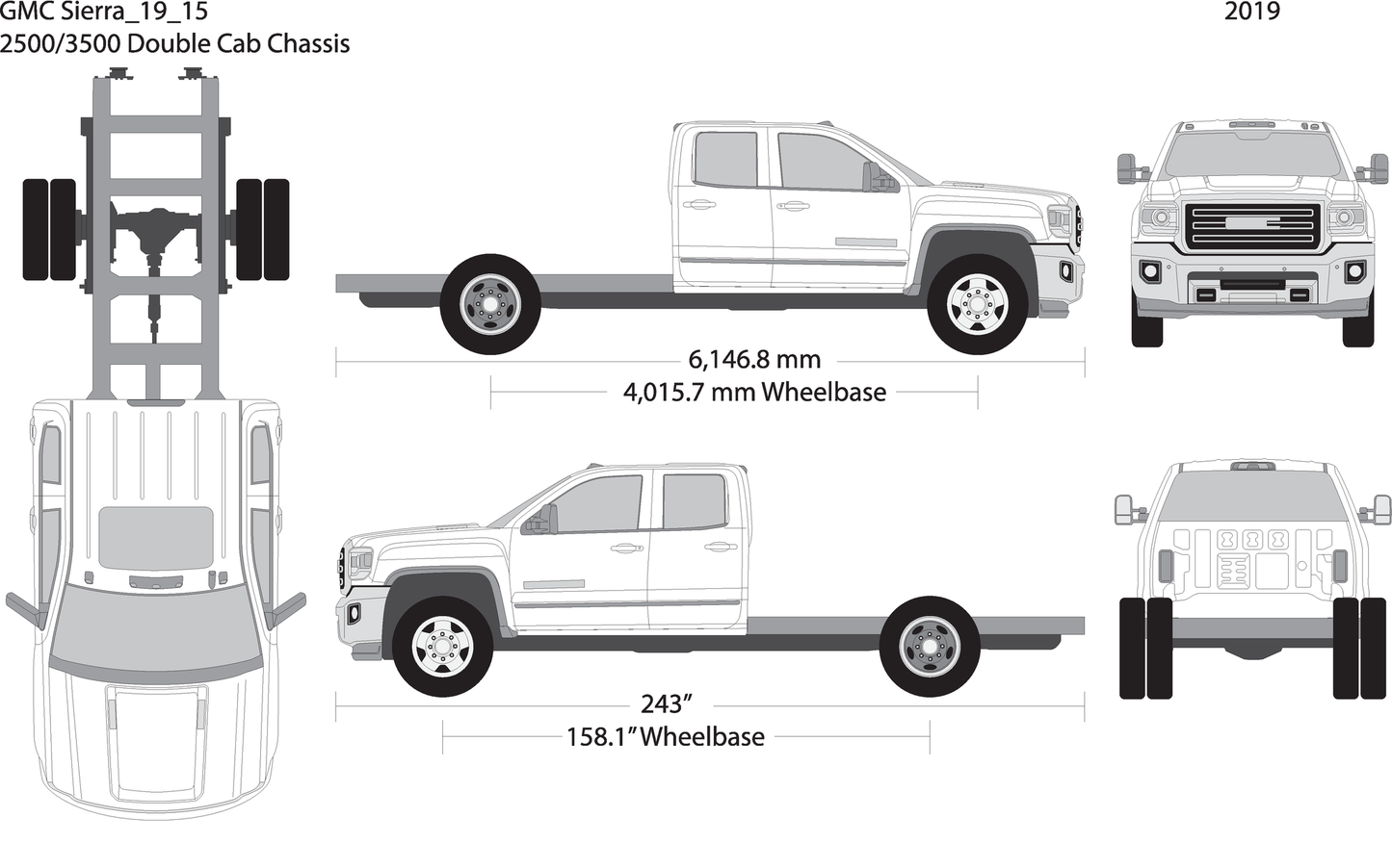 2019 Gmc Sierra 2500 3500 Hd V15 Vehicle Wrap Template