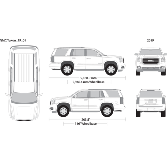 2019 Gmc Yukon V01 Vehicle Wrap Template