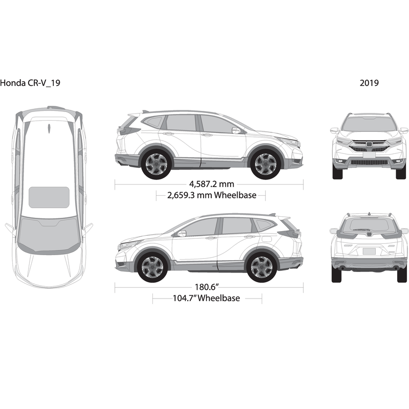 2019 Honda Cr V V19 Vehicle Wrap Template