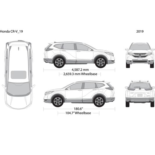2019 Honda Cr V V19 Vehicle Wrap Template