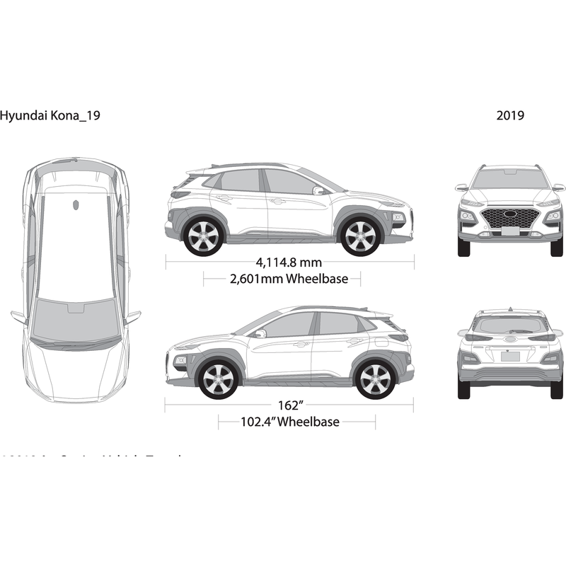 2019 Hyundai Kona V01 Vehicle Wrap Template