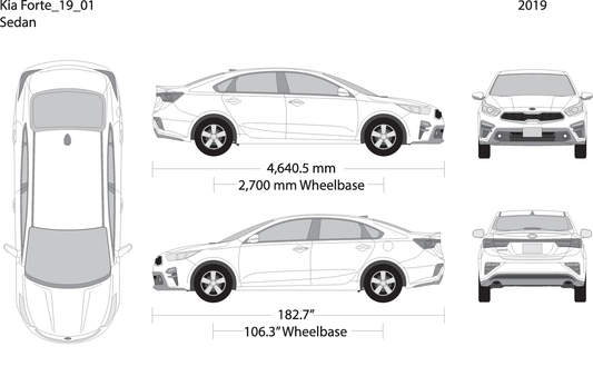2019 Kia Forte V01 Vehicle Wrap Template