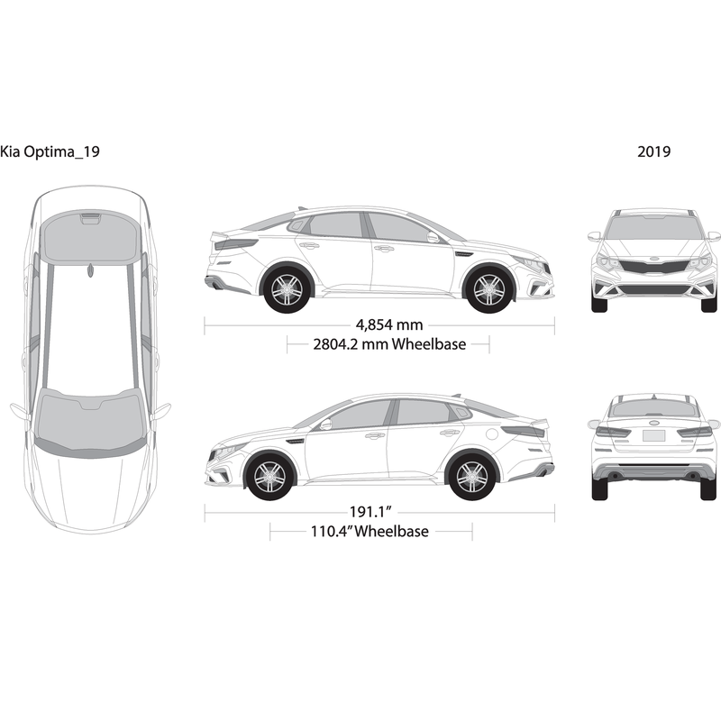 2019 Kia Optima V19 Vehicle Wrap Template