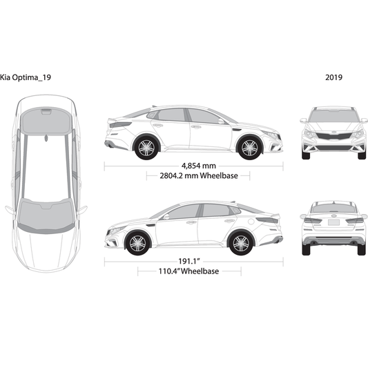 2019 Kia Optima V19 Vehicle Wrap Template