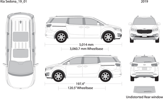 2019 Kia Sedona V01 Vehicle Wrap Template