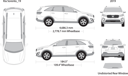 2019 Kia Sorento V19 Vehicle Wrap Template