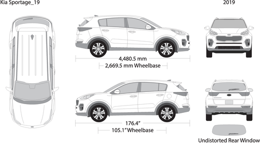 2019 Kia Sportage V19 Vehicle Wrap Template