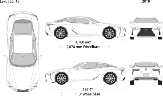 2019 Lexus Lc V19 Vehicle Wrap Template