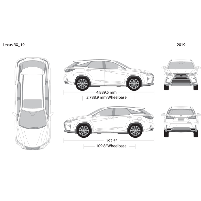 2019 Lexus Rx V19 Vehicle Wrap Template