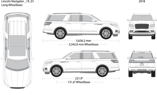 2019 Lincoln Navigator V01 Vehicle Wrap Template