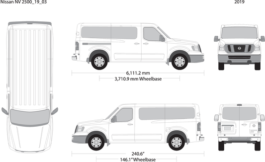 2019 Nissan Nv Passenger V03 Vehicle Wrap Template