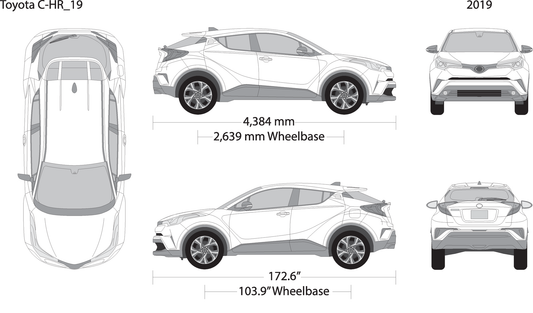 2019 Toyota C Hr V19 Vehicle Wrap Template