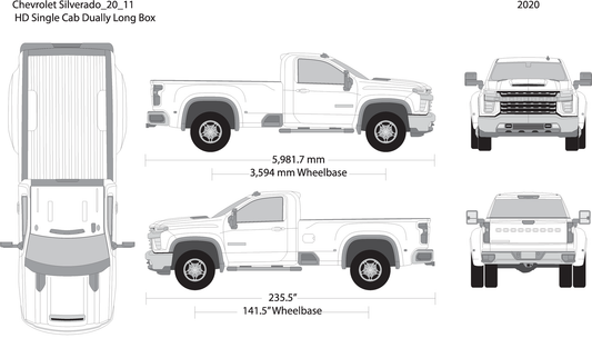 2020 Chevy Silverado 2500 3500 Hd V11 Vehicle Wrap Template