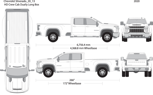 2020 Chevy Silverado 2500 3500 Hd V13 Vehicle Wrap Template