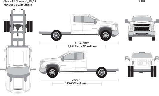 2020 Chevy Silverado 2500 3500 Hd V15 Vehicle Wrap Template