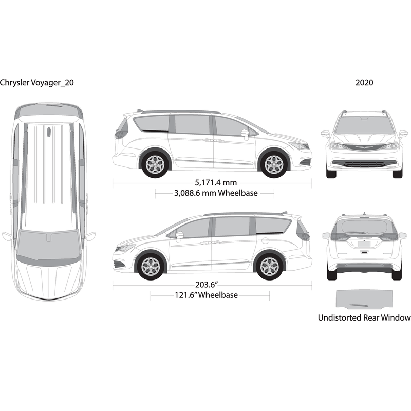 2020 Chrysler Voyager V20 Vehicle Wrap Template