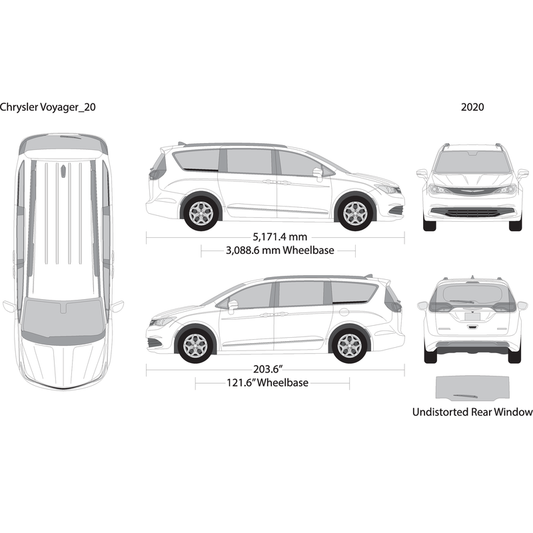 2020 Chrysler Voyager V20 Vehicle Wrap Template