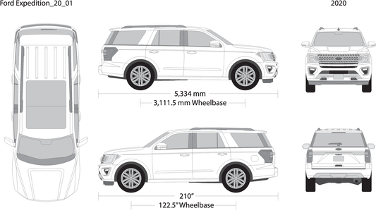 2020 Ford Expedition V01 Vehicle Wrap Template