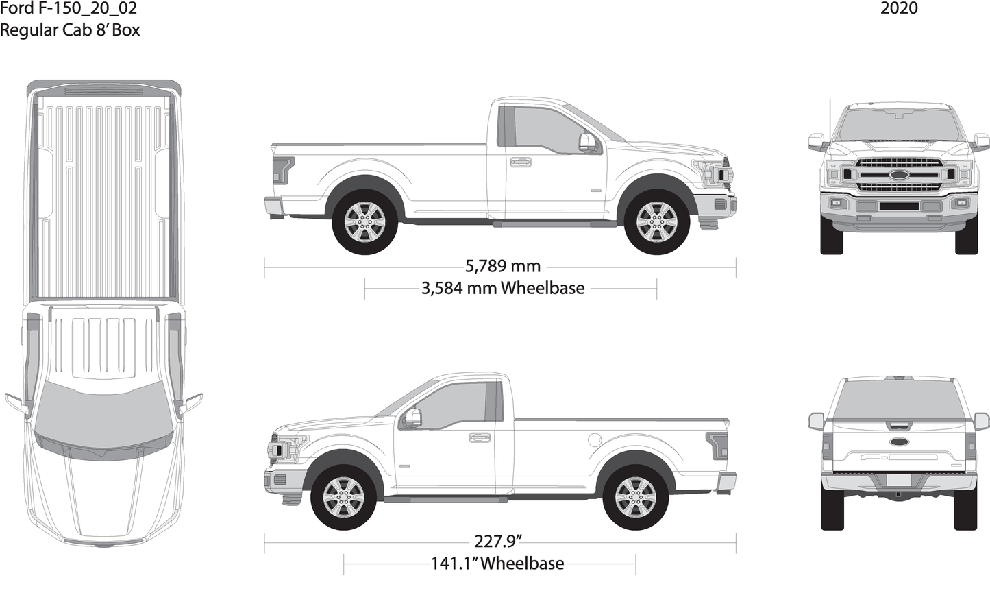 2020 Ford F 150 V02 Vehicle Wrap Template
