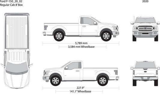 2020 Ford F 150 V02 Vehicle Wrap Template