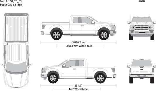 2020 Ford F 150 V03 Vehicle Wrap Template