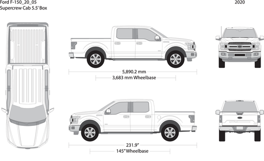 2020 Ford F 150 V05 Vehicle Wrap Template