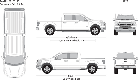 2020 Ford F 150 V06 Vehicle Wrap Template