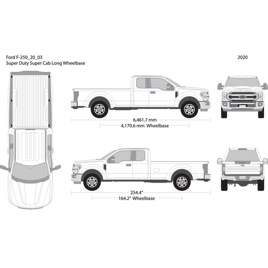 2020 Ford F 250 V03 Vehicle Wrap Template