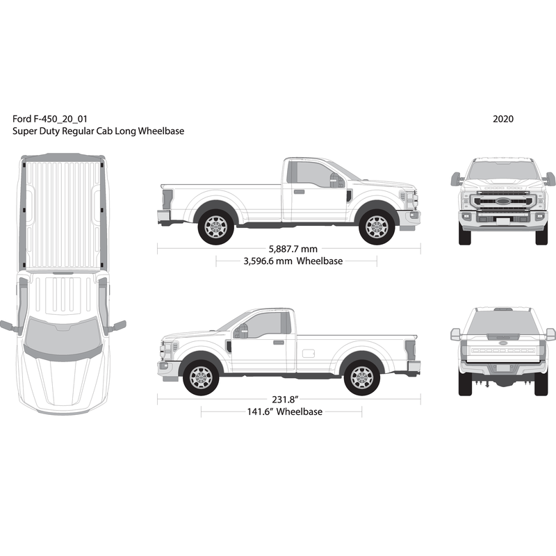 2020 Ford F 450 V01 Vehicle Wrap Template
