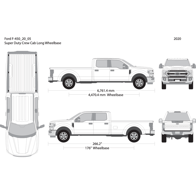 2020 Ford F 450 V05 Vehicle Wrap Template