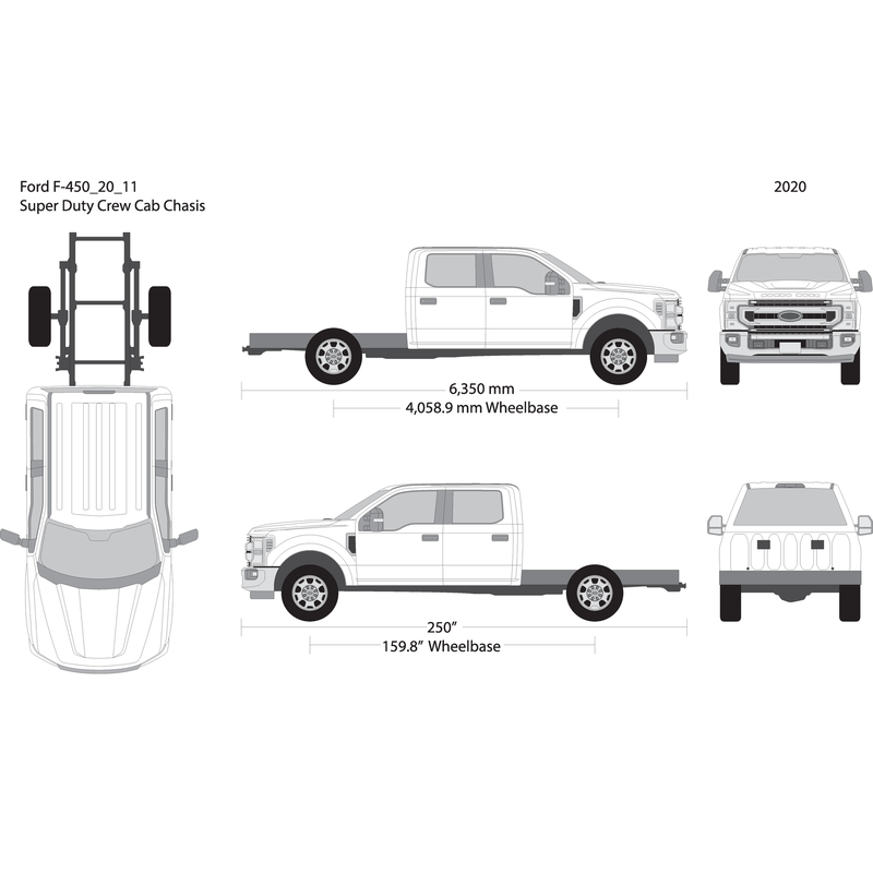 2020 Ford F 450 V11 Vehicle Wrap Template