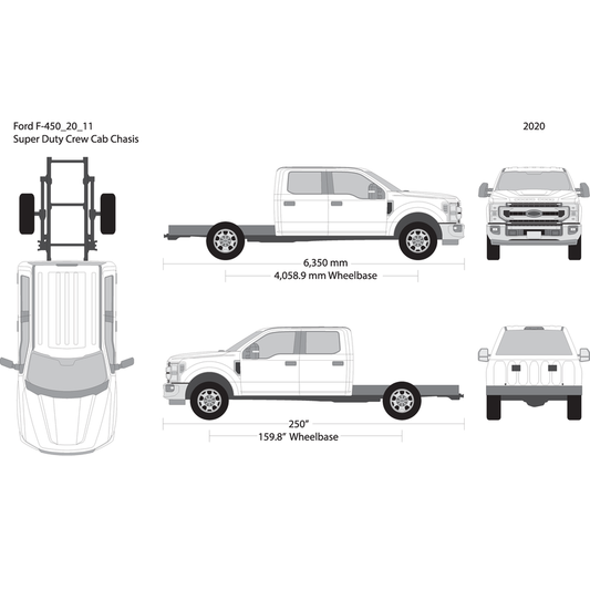 2020 Ford F 450 V11 Vehicle Wrap Template