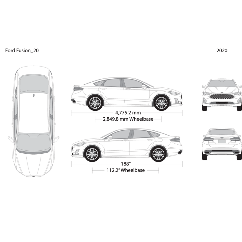 2020 Ford Fusion V20 Vehicle Wrap Template