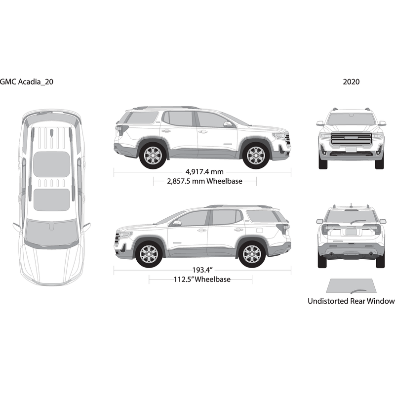 2020 Gmc Acadia V20 Vehicle Wrap Template