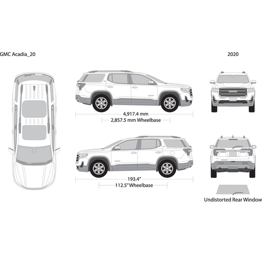 2020 Gmc Acadia V20 Vehicle Wrap Template