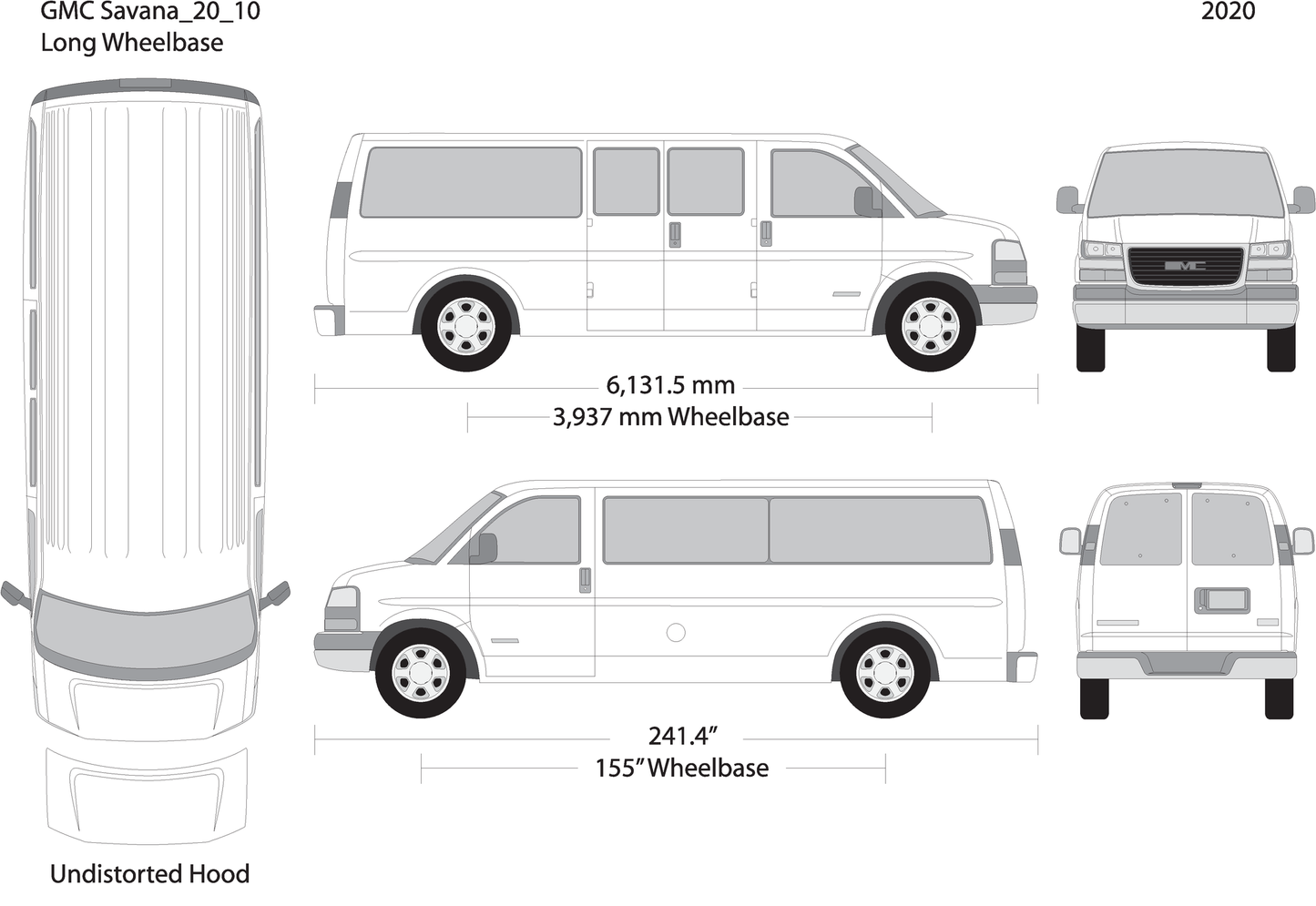 2020 Gmc Savana V10 Vehicle Wrap Template