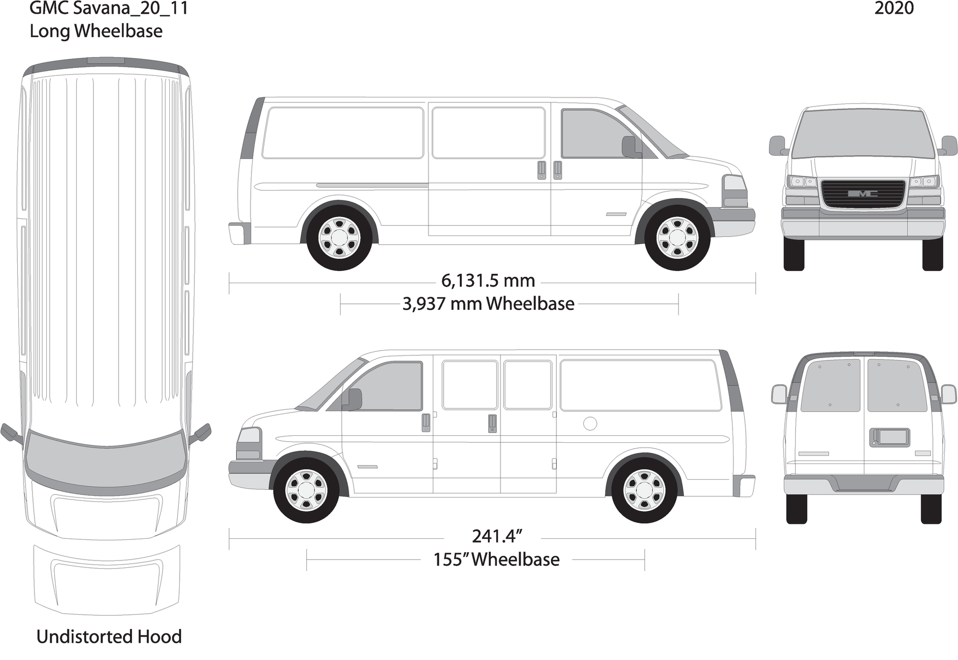 2020 Gmc Savana V11 Vehicle Wrap Template