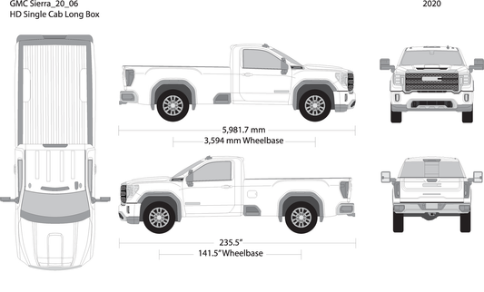 2020 Gmc Sierra 2500 3500 Hd V06 Vehicle Wrap Template