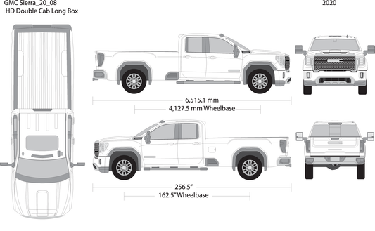 2020 Gmc Sierra 2500 3500 Hd V08 Vehicle Wrap Template