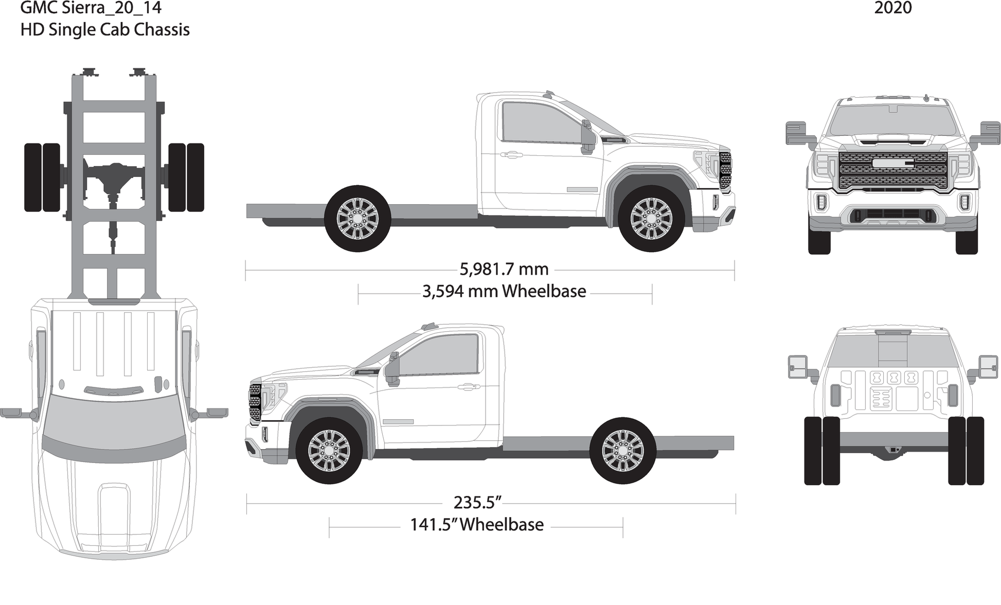 2020 Gmc Sierra 2500 3500 Hd V14 Vehicle Wrap Template