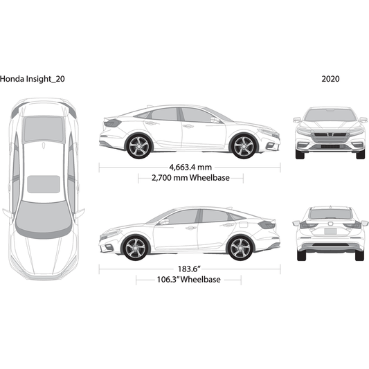2020 Honda Insight V20 Vehicle Wrap Template
