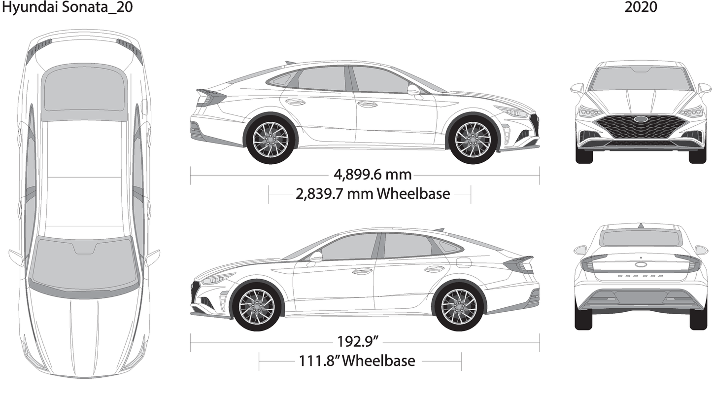 2020 Hyundai Sonata V20 Vehicle Wrap Template
