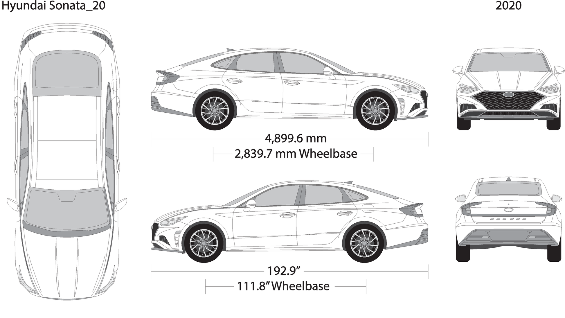 2020 Hyundai Sonata V20 Vehicle Wrap Template