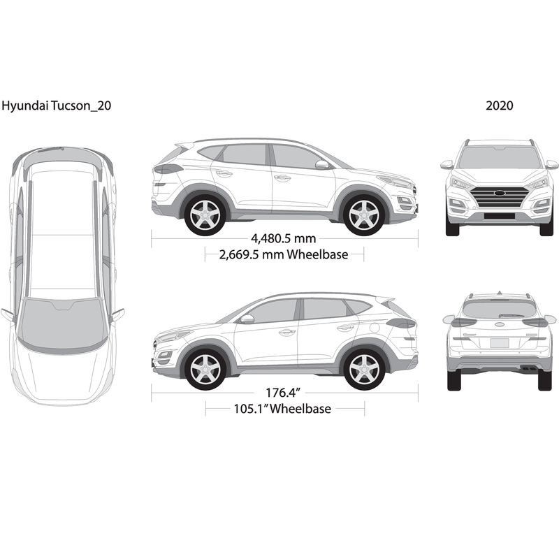 2020 Hyundai Tucson V20 Vehicle Wrap Template