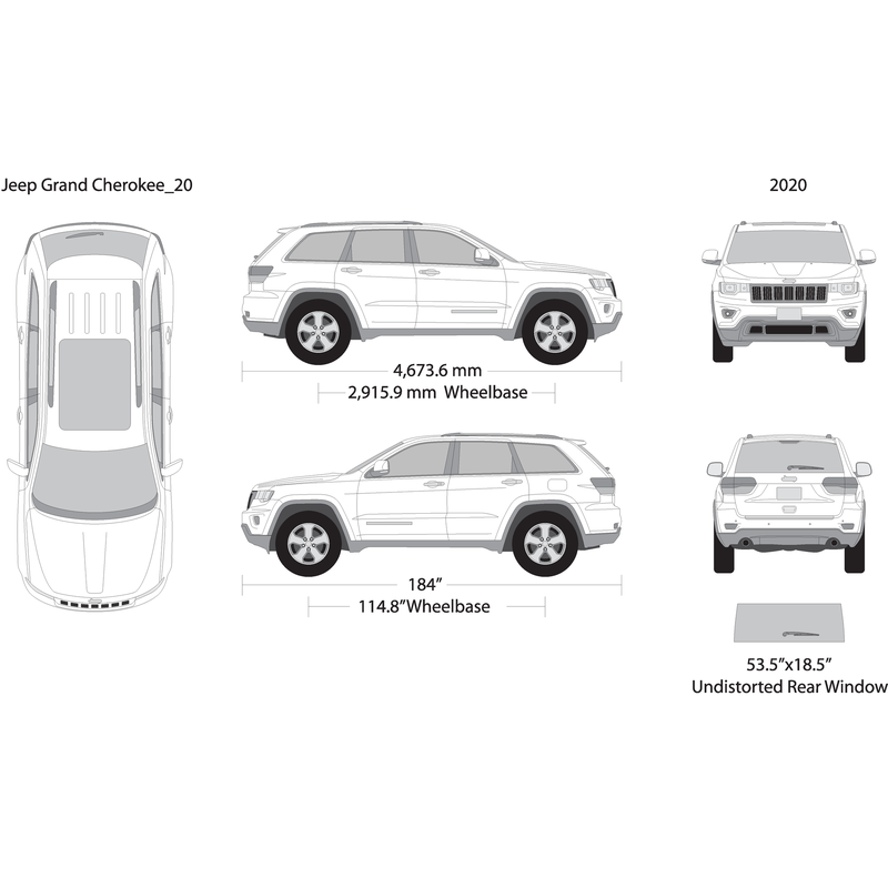 2020 Jeep Grand Cherokee V20 Vehicle Wrap Template