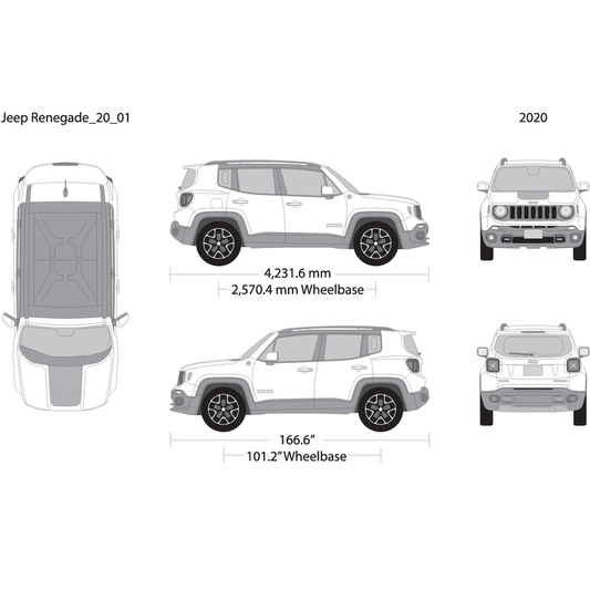 2020 Jeep Renegade V01 Vehicle Wrap Template