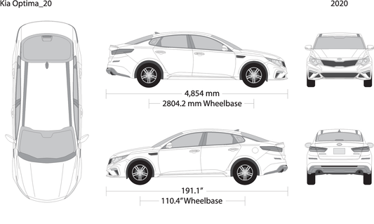 2020 Kia Optima V20 Vehicle Wrap Template