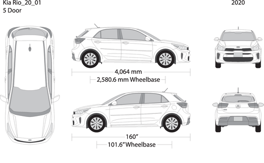 2020 Kia Rio5 V01 Vehicle Wrap Template