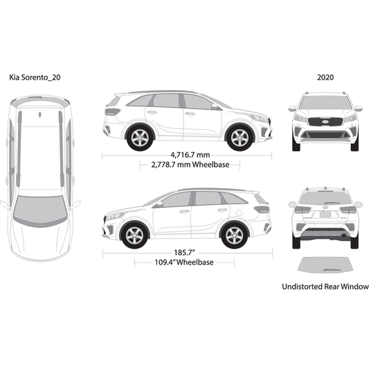 2020 Kia Sorento V20 Vehicle Wrap Template